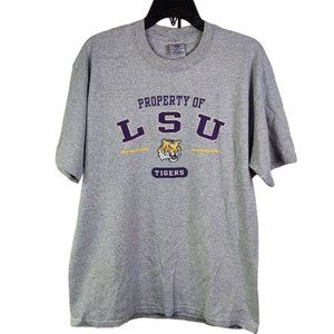Property of LSU TIGERS Graphic T-Shirt College Football Basketball Sports XL